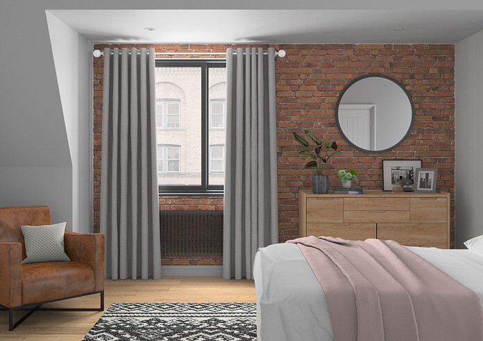 Faux Silk, Silver - Made to Measure Curtains - Image 5